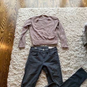 Madewell cross vneck sweater